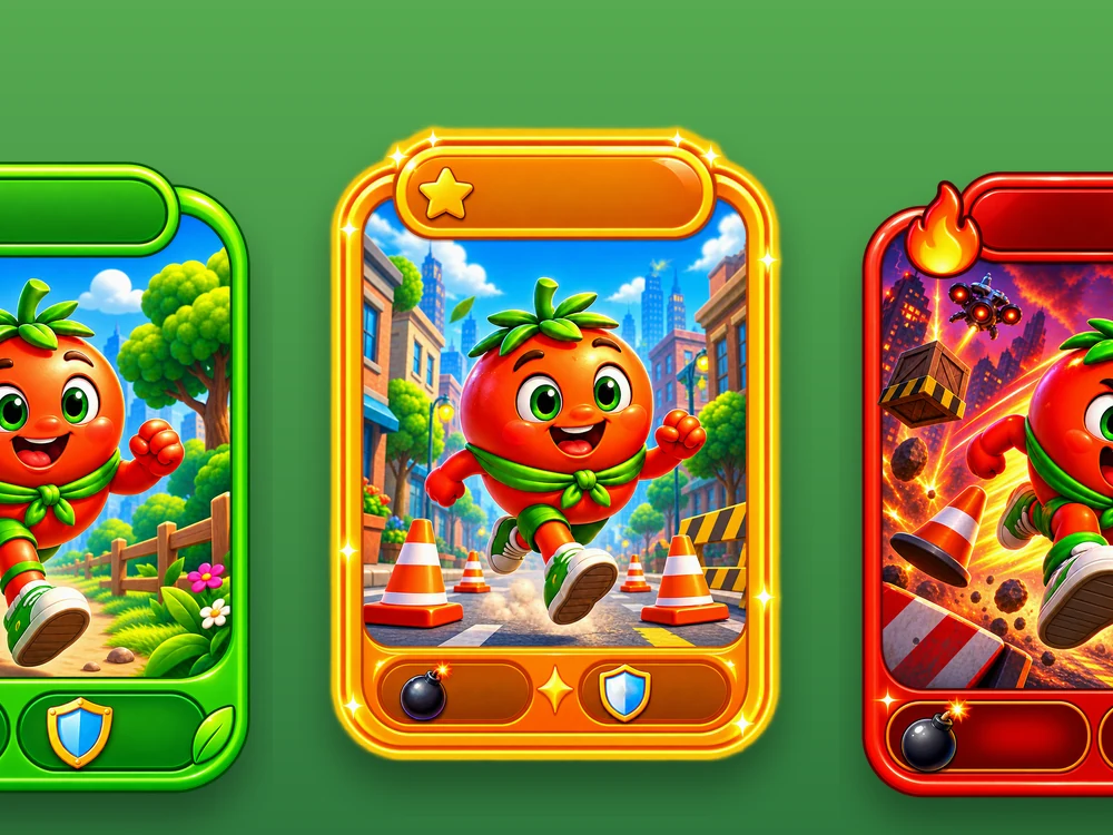 Choose your difficulty — easy, normal and hard cards